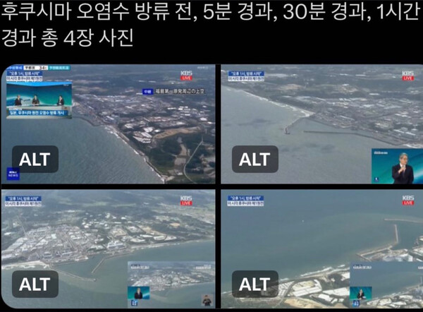 인스타그램 스토리로 공유한 후쿠시마 오염수 방류 과정이다. 제공=손시영씨