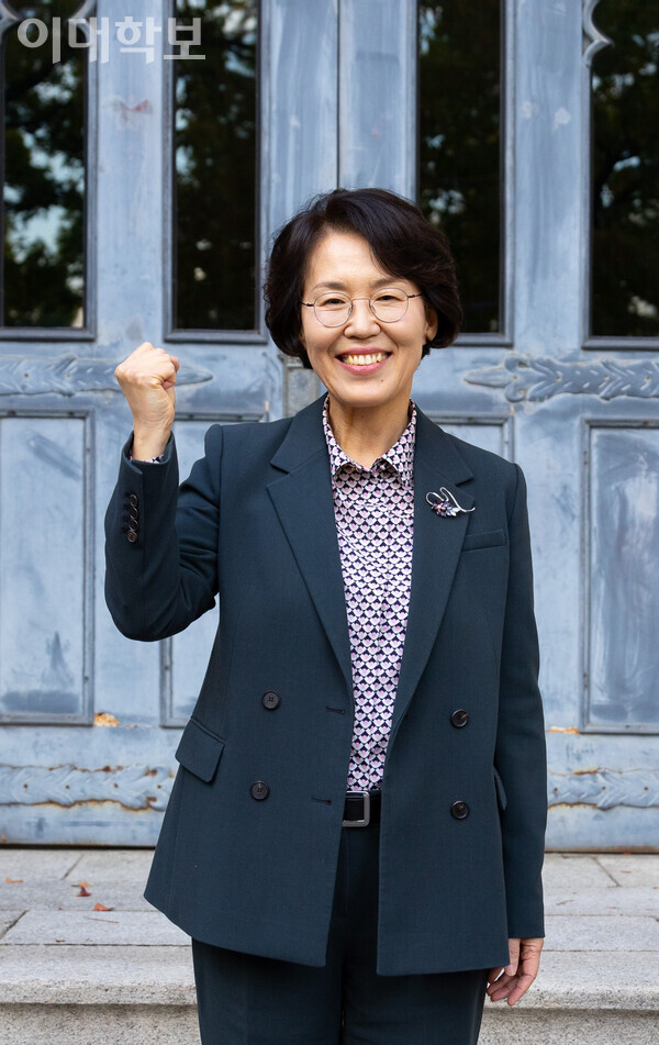 기호 1번 임혜숙 교수. <strong> 변하영 사진기자