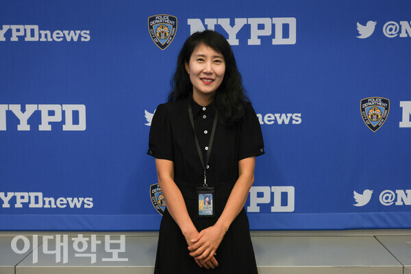 NYPD(뉴욕 경찰국)에서 일하고 있는 원혜미씨. 변하영 사진기자