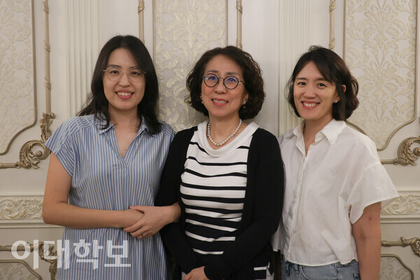 보스턴지회의 강주경(약학・12년졸), 공정원(영문・83년졸), 이수용(왼쪽부터)씨. 변하영 사진기자